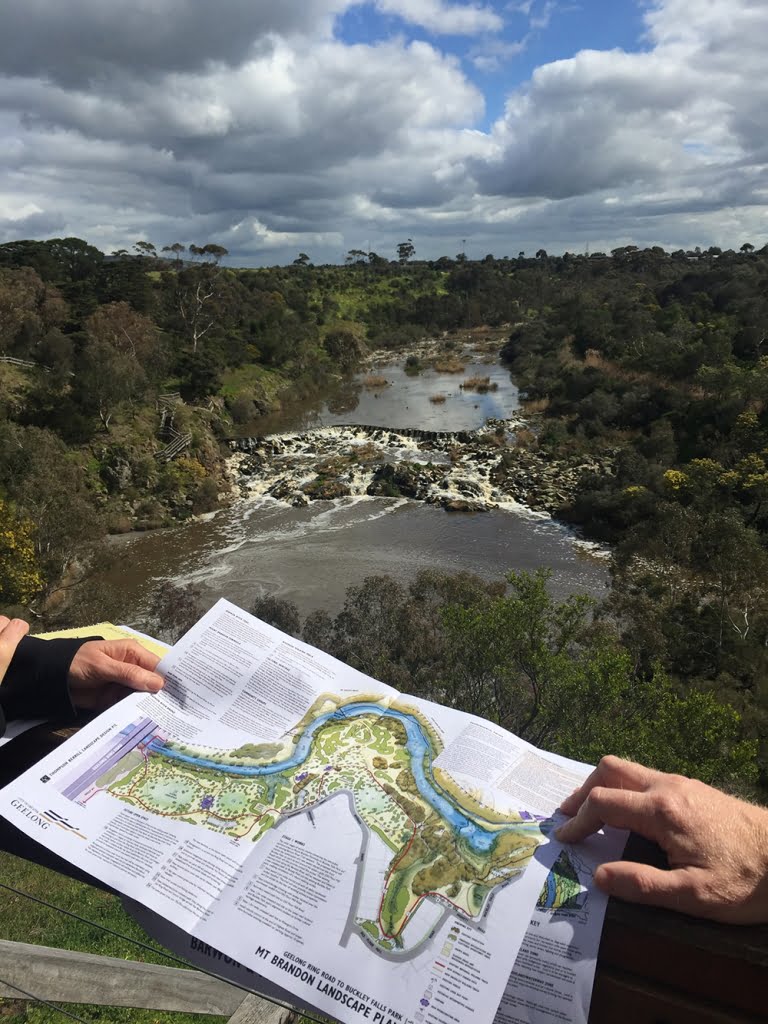 Sharing plans for the parkland at Buckley Falls (3 Sep 2018). Photo credit: Jenny Emeny