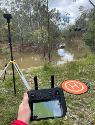 Thom's point-of-view monitoring riverbank conditions on the lower Goulburn river.